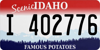 ID license plate I402776