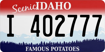 ID license plate I402777