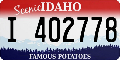 ID license plate I402778