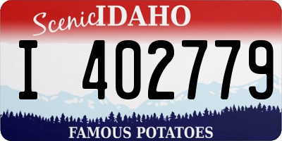 ID license plate I402779