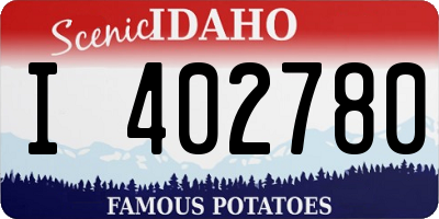 ID license plate I402780