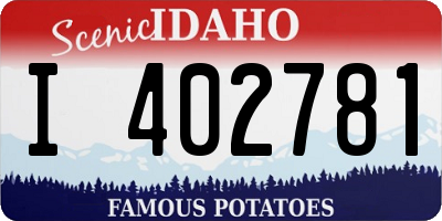 ID license plate I402781