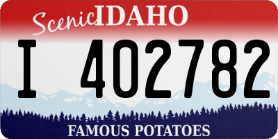ID license plate I402782