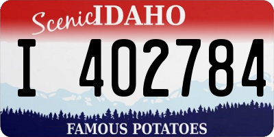 ID license plate I402784
