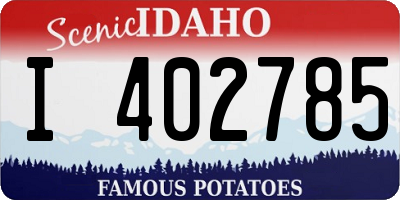 ID license plate I402785