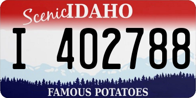 ID license plate I402788
