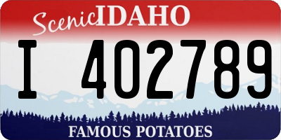 ID license plate I402789