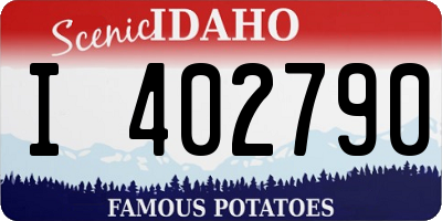 ID license plate I402790