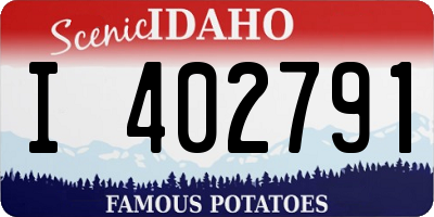 ID license plate I402791