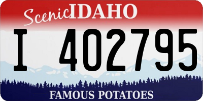 ID license plate I402795