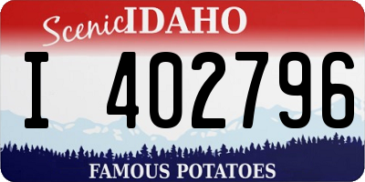 ID license plate I402796