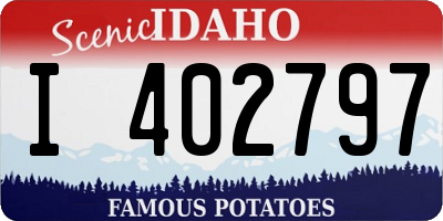 ID license plate I402797