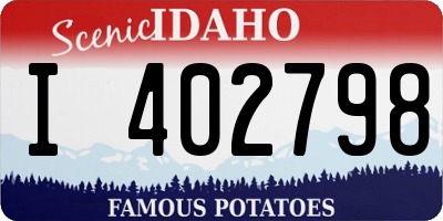 ID license plate I402798
