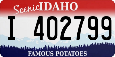 ID license plate I402799
