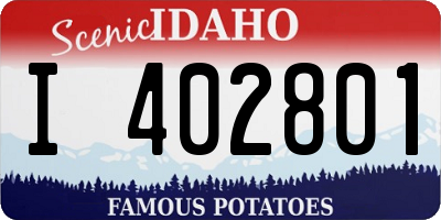 ID license plate I402801