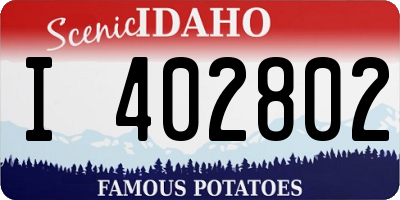 ID license plate I402802