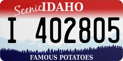 ID license plate I402805