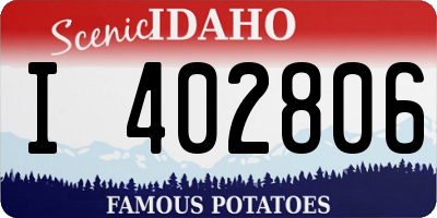 ID license plate I402806
