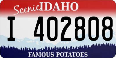 ID license plate I402808