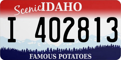 ID license plate I402813
