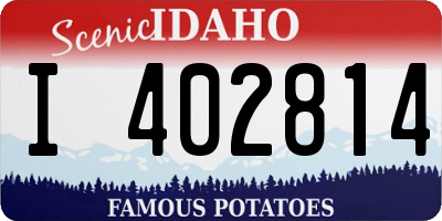 ID license plate I402814