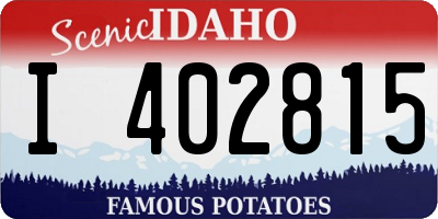 ID license plate I402815