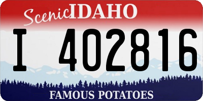 ID license plate I402816