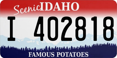 ID license plate I402818