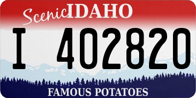 ID license plate I402820