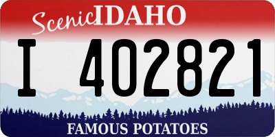 ID license plate I402821
