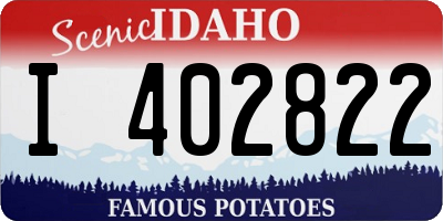 ID license plate I402822