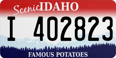 ID license plate I402823