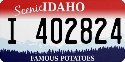 ID license plate I402824