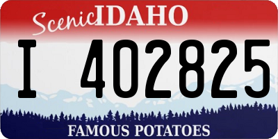 ID license plate I402825