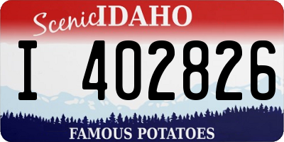 ID license plate I402826