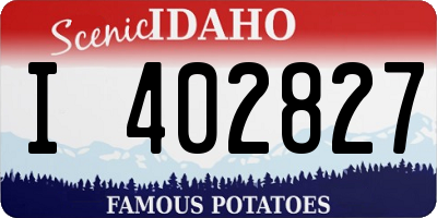 ID license plate I402827