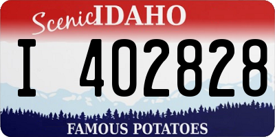 ID license plate I402828