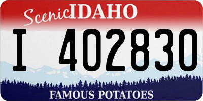 ID license plate I402830