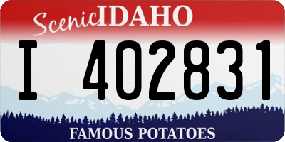 ID license plate I402831