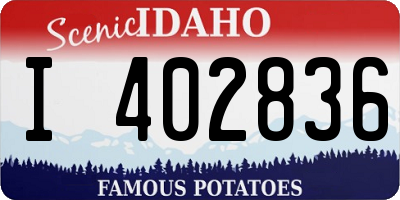 ID license plate I402836