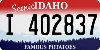 ID license plate I402837