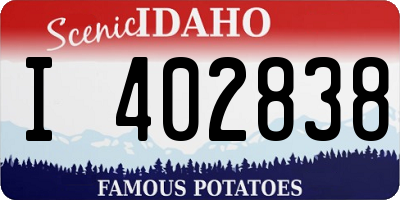 ID license plate I402838