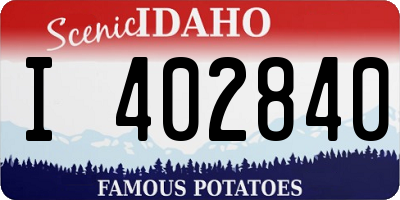 ID license plate I402840