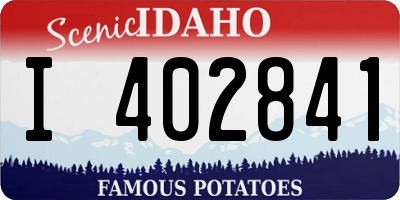 ID license plate I402841