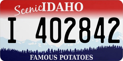 ID license plate I402842
