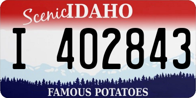 ID license plate I402843