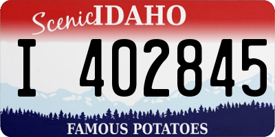 ID license plate I402845