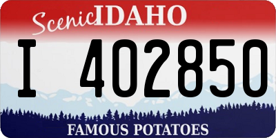 ID license plate I402850
