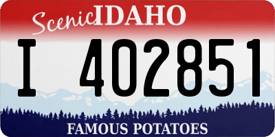 ID license plate I402851
