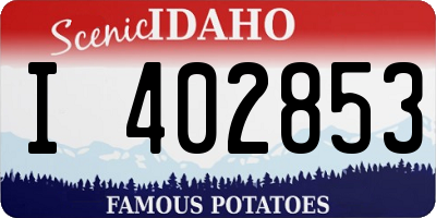 ID license plate I402853